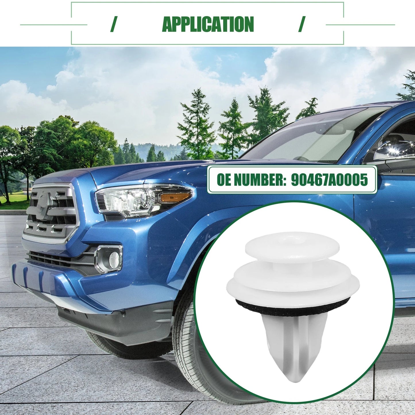 10 x Door Trim Panel Clips for Toyota Tacoma (2001-2022) White
