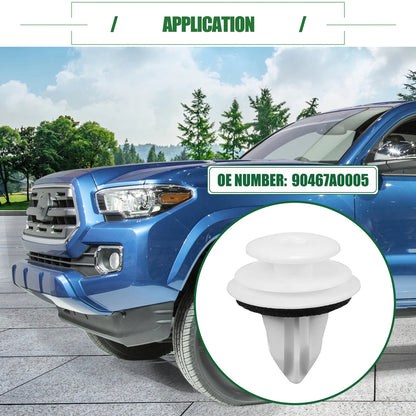 10 x Door Trim Panel Clips for Toyota Tacoma (2001-2022) White