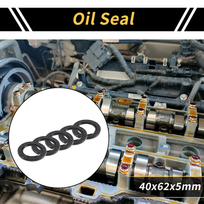 Oil Seal / 40x62x5mm / 5 x Seal Ring Shaft Seal NBR Black for Generic