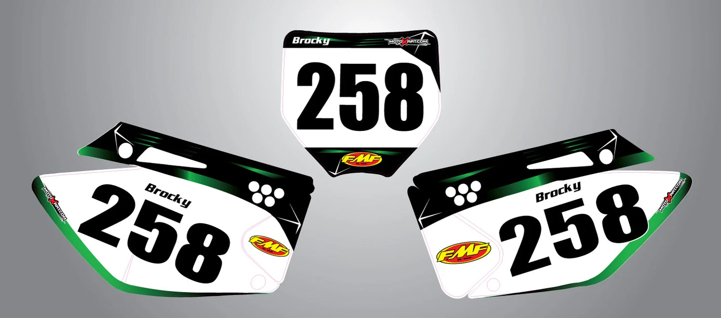 Custom Barbed Style Stickers for Kawasaki KXF 250 (2006-2008)