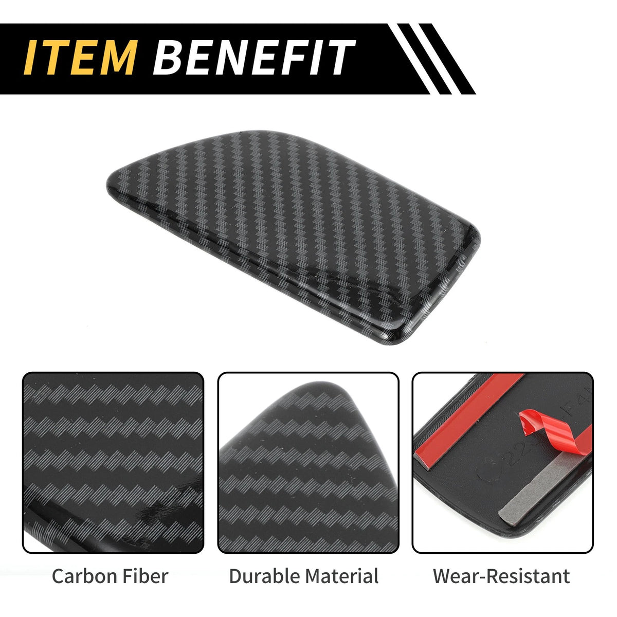 Carbon Fiber Glove Box Handle Switch Cover Trim for Ford Maverick (22-24)