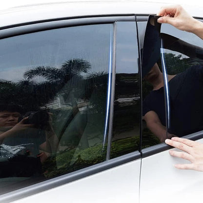 Gloss Black Door Window Pillar Post Cover Trim for Kia Forte Sedan (2019-2023)