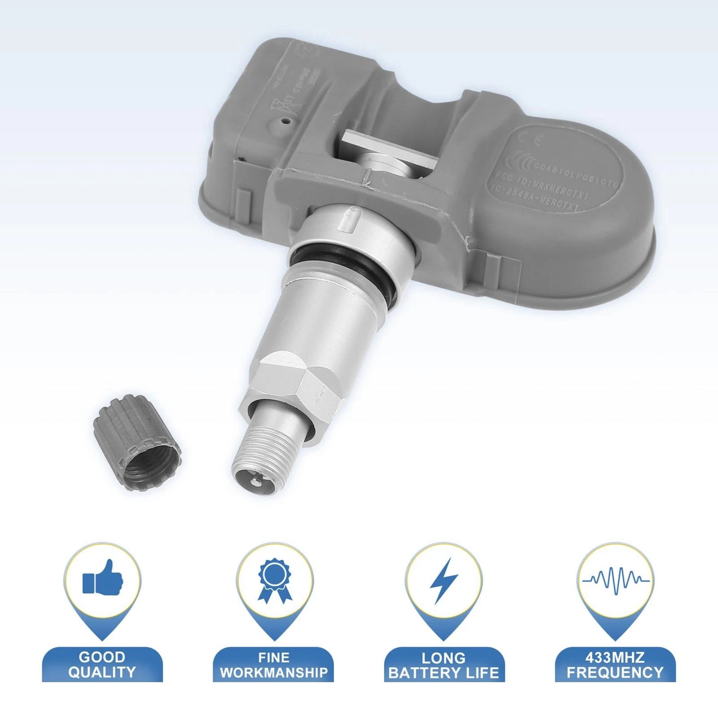 4 x Tire Pressure Sensors TPMS 433MHz for Mercedes-Benz W204 W205 (2010-2020)