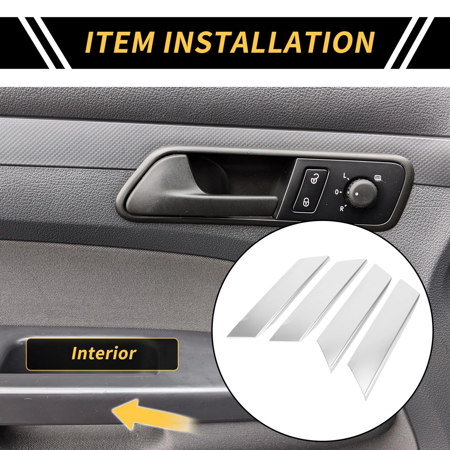 Interior Door Armrest Panel Trim for Toyota Tundra (2022-2024)