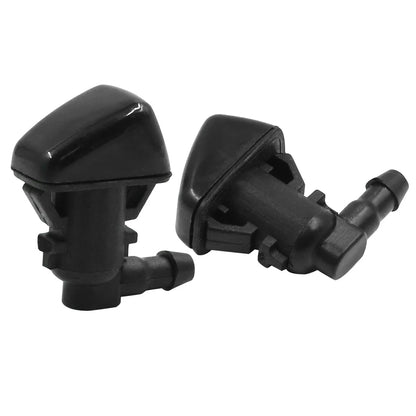 2 x Black ABS Front Windshield Cleaning Nozzles for Ford Escape (2001-2012)