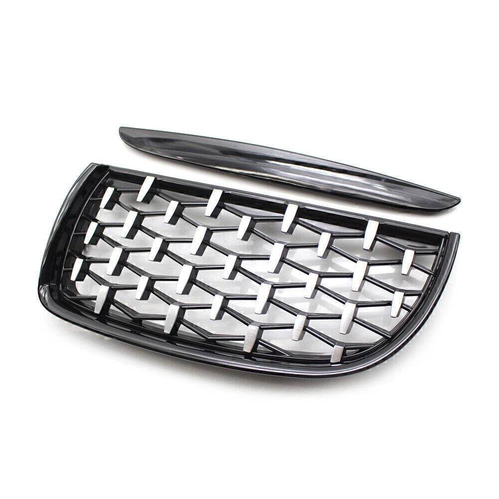 Front Black Frame & Chrome Grille Diamond Meteor Style for BMW E90 (2005-2008)