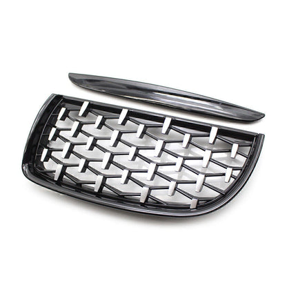 Front Black Frame & Chrome Grille Diamond Meteor Style for BMW E90 (2005-2008)