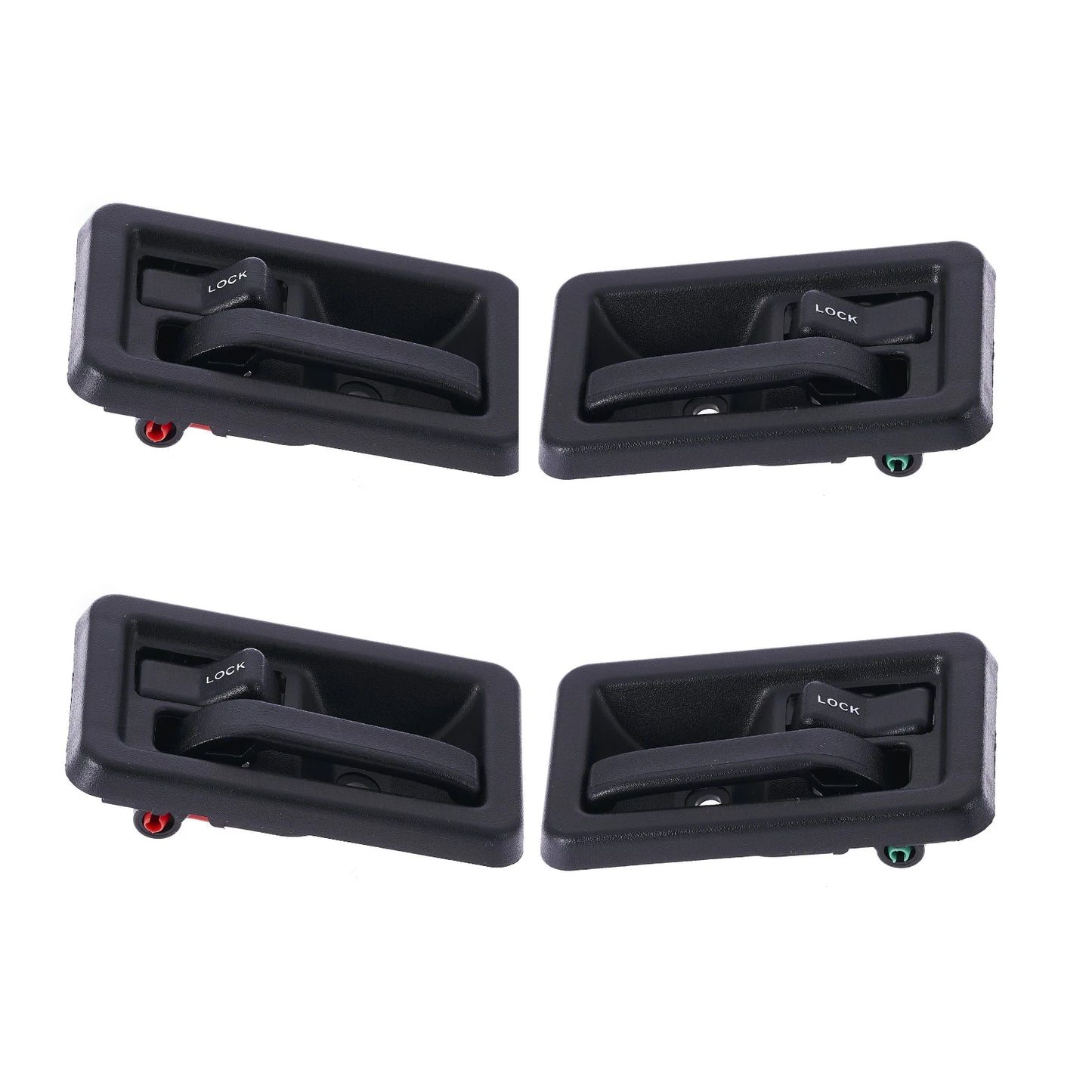 Inner Door Handle 4pcs Textured Black for Jeep Wrangler TJ (1997–2006)