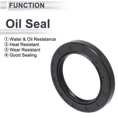 Oil Seal Rotary Shaft NBR Rubber 45x65x8mm Black 5 Pcs
