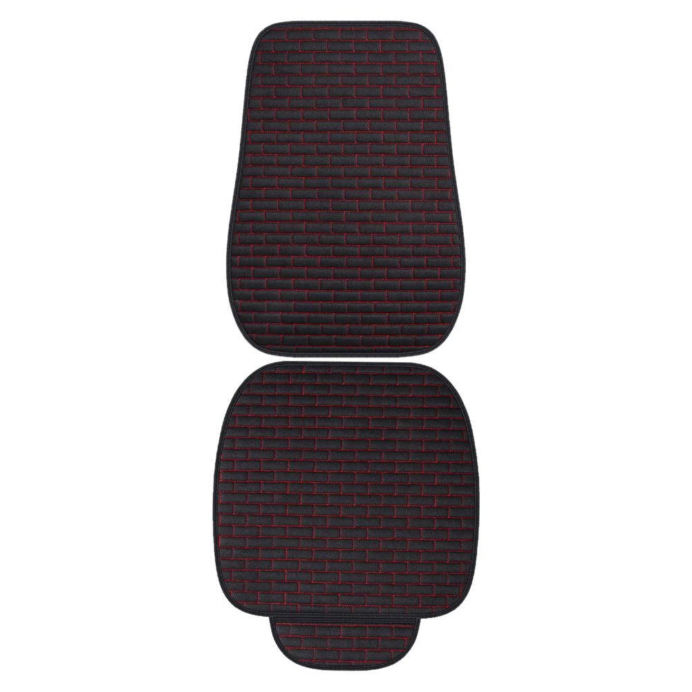 Black Fabric Front Seat Cover Cushion Mat for Car Truck SUV