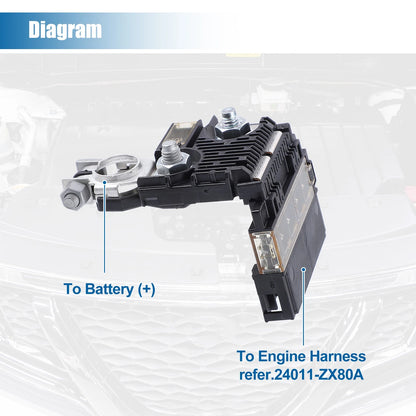 Set of 2 Car Fuse Socket Holders for Nissan Altima, Maxima (2002-2012)