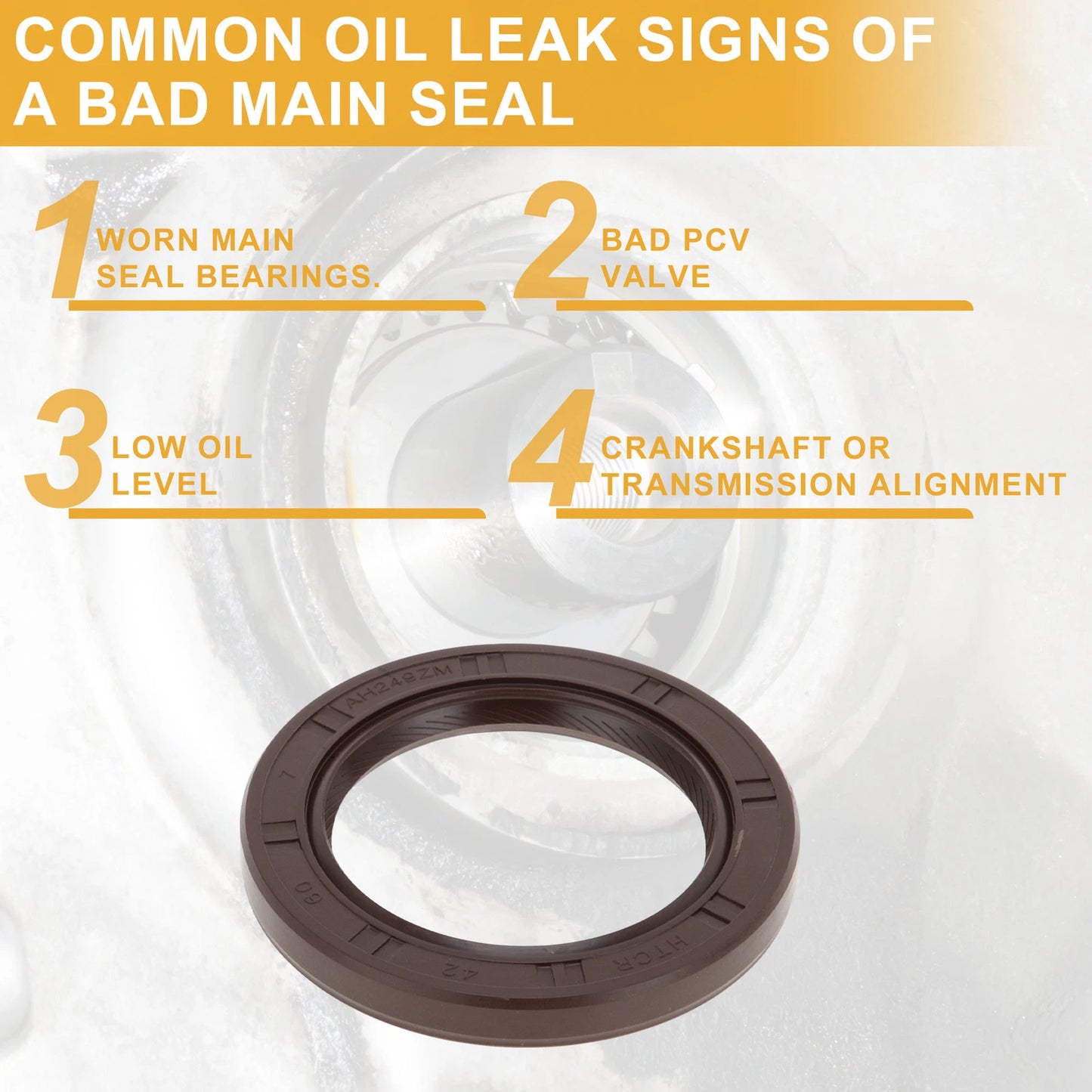 Crankshaft Oil Seal for Toyota 4Runner 2004-2009 6Cyl 4.0L (2004-2009)