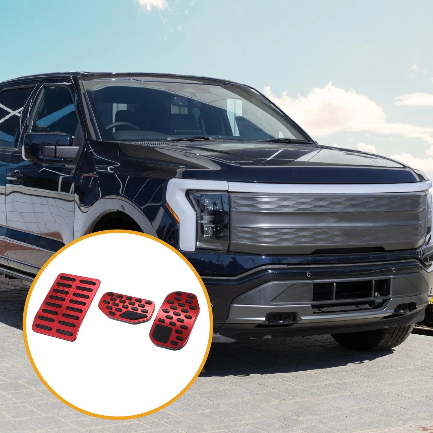 Brake Gas Accelerator Pedal Pads Cover for Ford F-150 (2021-2023)