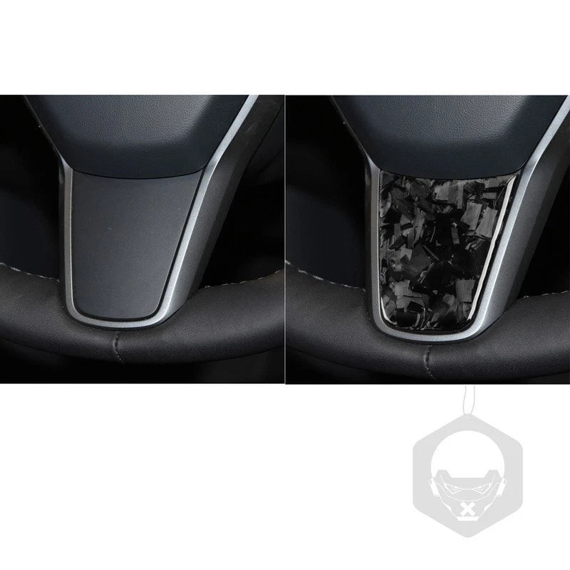 Forged Carbon Fiber Steering Wheel Lower Trim for Tesla Model 3/Y