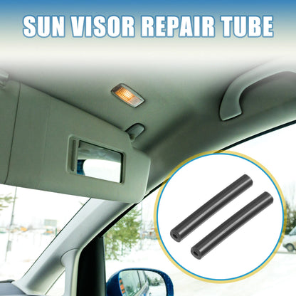 Car Sun Visor Repair Tube for Jeep Wrangler JK JKU 2007-2017 Black 2 x Pack