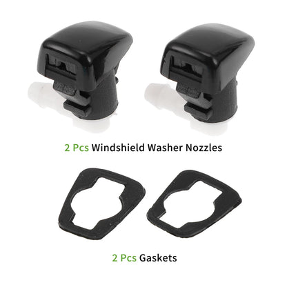 Windshield Washer Nozzle 2 x for Jeep Cherokee (2014-2017) Black