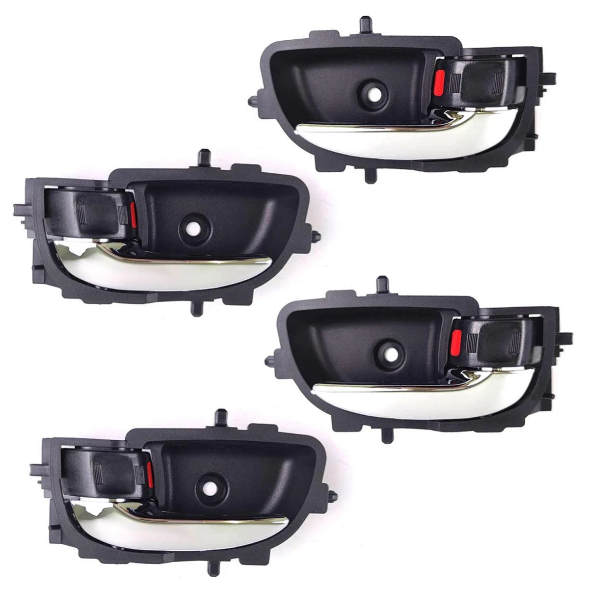 Interior Door Handle Chrome Set 4 L+R Fits Toyota Vios Yaris 4D SED 2007-12 D06
