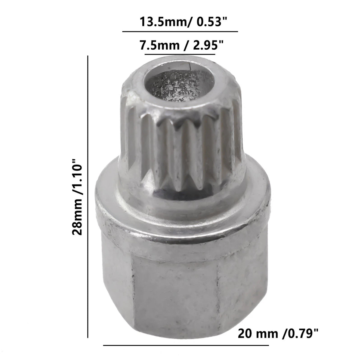 Hollow Car Anti-Theft Wheel Lock Lug Nut Removal Key for Car