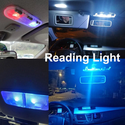 10x T10 194 168 RGB LED Bulbs with RF Remote for Car Parking Light