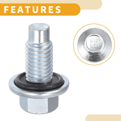 Oil Drain Plug Pan Thread Repair 5 x for Buick Metal Silver Tone