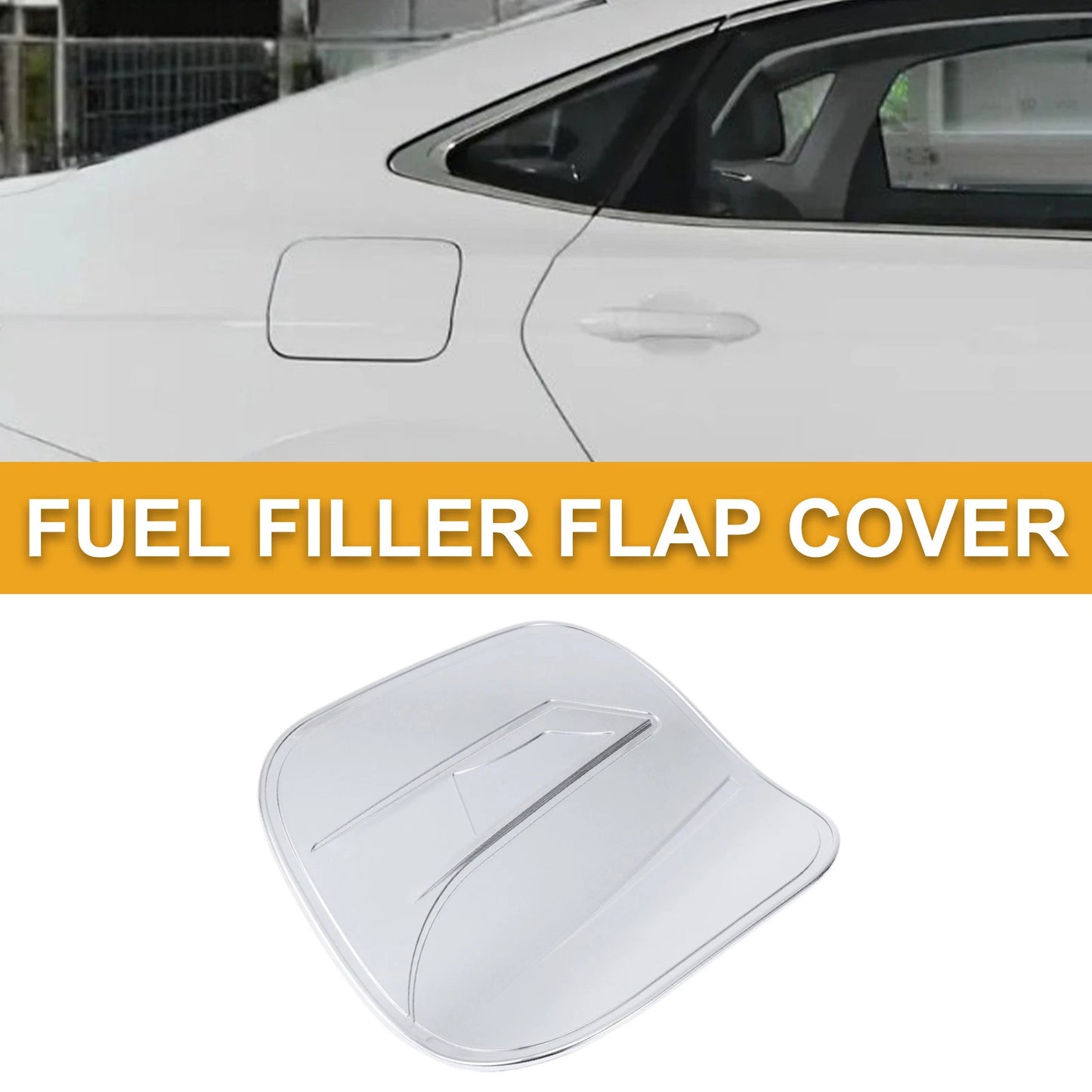 Fuel Tank Door Cap for Toyota CHR 2018-2025 Chrome Silver Tone