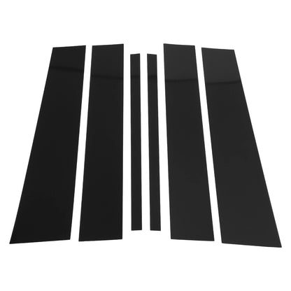 6 Pcs Door Pillar Window Trim for Nissan Titan (2004-2015) Black