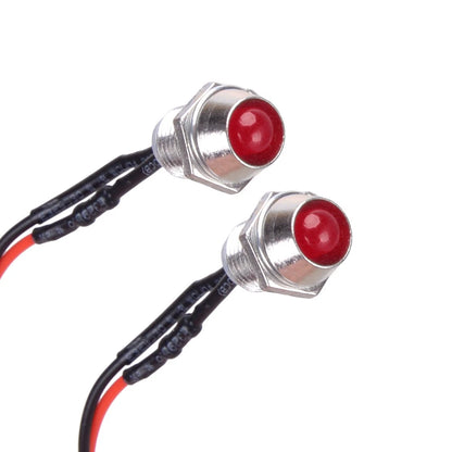 10x Red 8mm LED Indicator Lamps for Car Dash Panel Light Bulbs