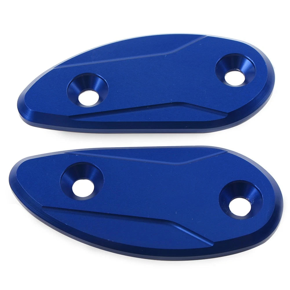 Blue Rearview Mirror Block Off Base Plates for Honda CBR1000RR (08-17)
