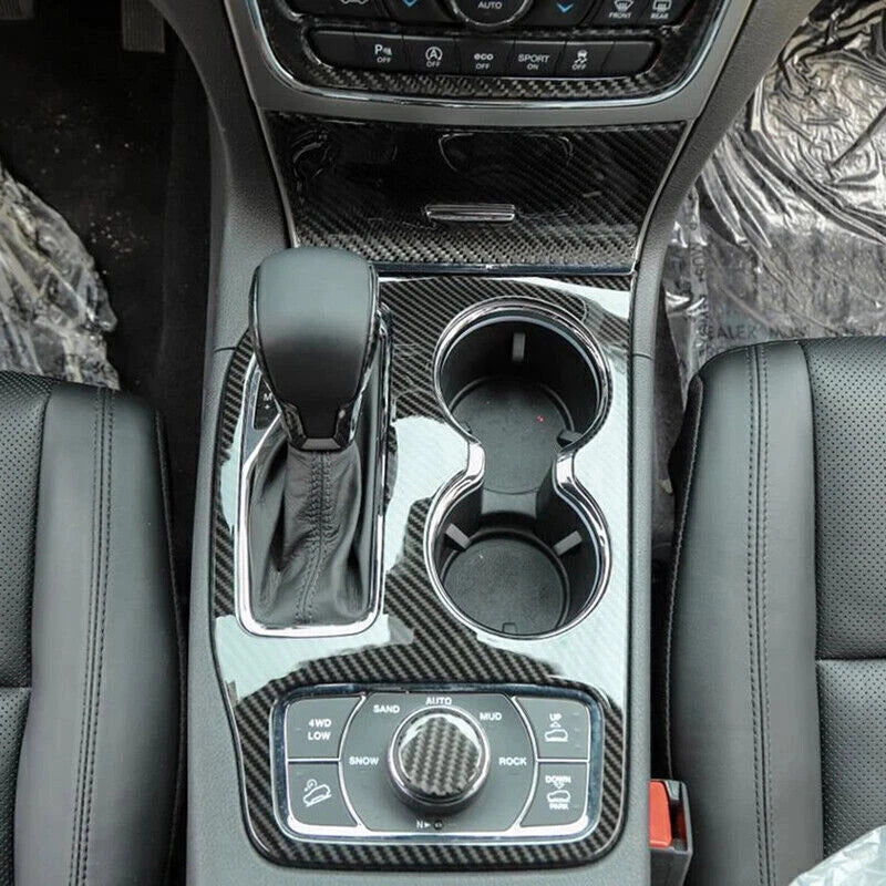Carbon Fiber Gear Shift Panel Cover Trim for Jeep Grand Cherokee (2016-2018)