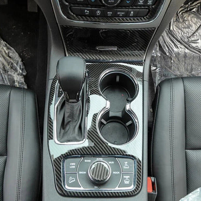 Carbon Fiber Gear Shift Panel Cover Trim for Jeep Grand Cherokee (2016-2018)