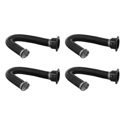 Air Vent Outlet Heater Duct / 4 Holes 42mm / Aluminum Foil Plastic Black