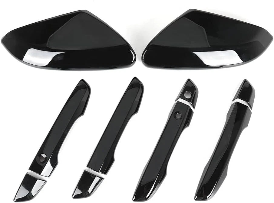 Side Mirror Cover Cap & Smart Door Handle Cover for Honda Civic (2016-2021)