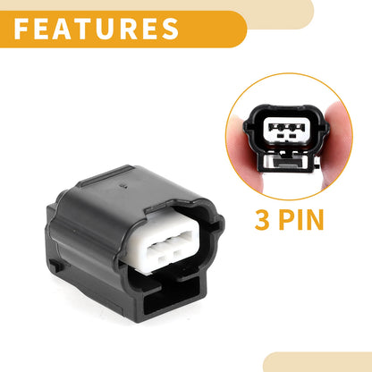 3 Pin Headlight Ballast Connector Plug Female Wire Terminal for Nissan