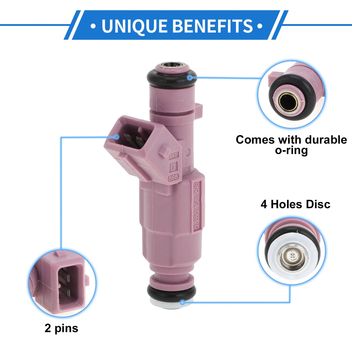 Fuel Injector 1 Pc for Chevrolet Celta Corsa 1.0L 8V Purple