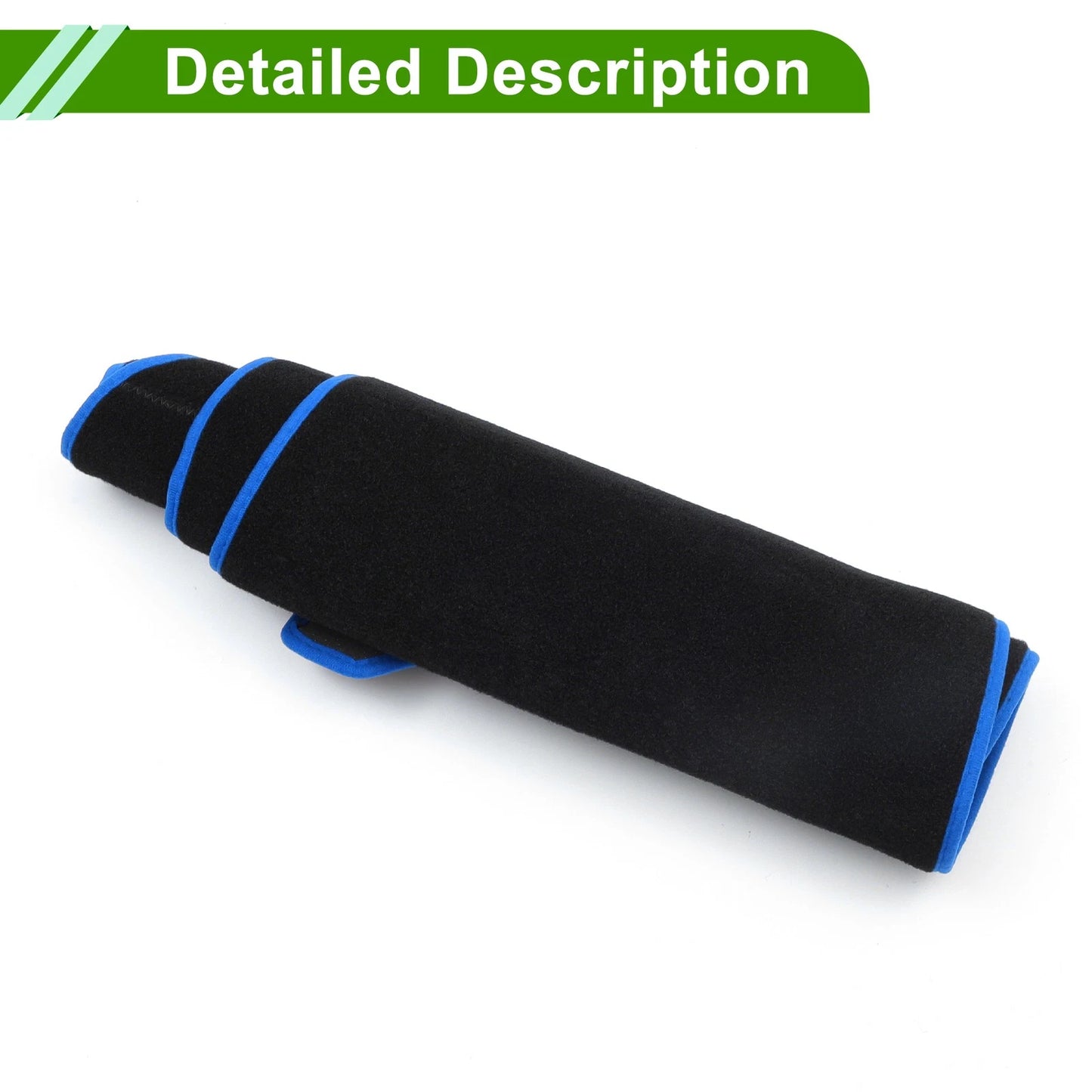 Dashboard Cover Mat for Volvo XC90 Black Blue (2015-2020) 1 Set