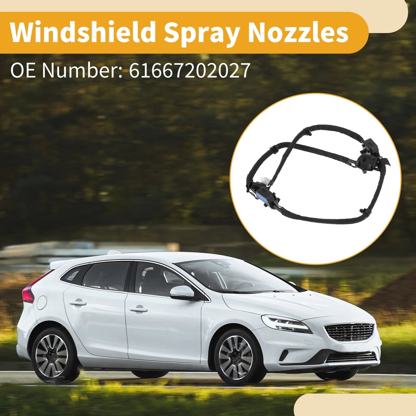 Windshield Washer Nozzle for BMW 750i (2009-2015) - Black 1 x Piece