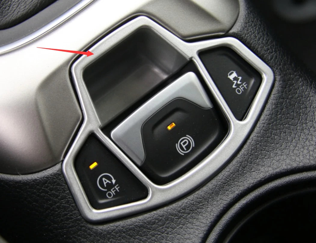 ABS Chrome Electrical Park Brake Cover Trim for 2017-2021 Jeep Compass