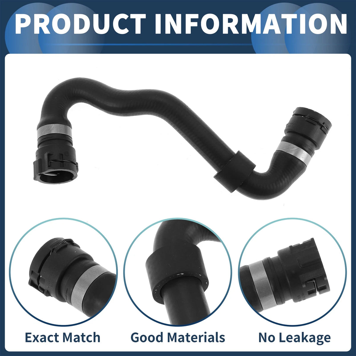 Heater Hose for BMW X5 3.0i (2001-2006) Rubber Black 1 x Piece
