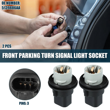 Front Turn Signal Tail Light Socket 3 Pins for Dodge Charger