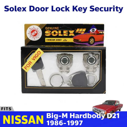 Set Solex Security Door Lock and Key Fits Nissan Navara D21 Ute Truck 1986-1997