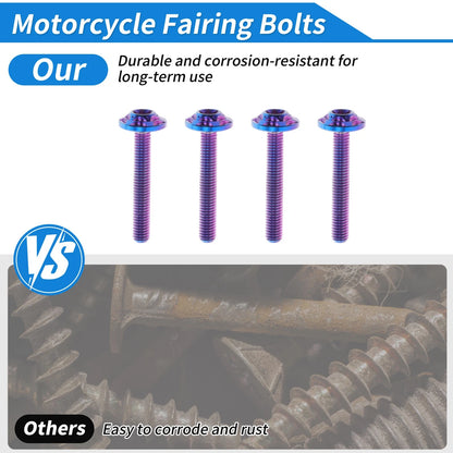 Windshield Bolts Titanium Alloy Blue Purple for Harley Road Glide (2015–2024)