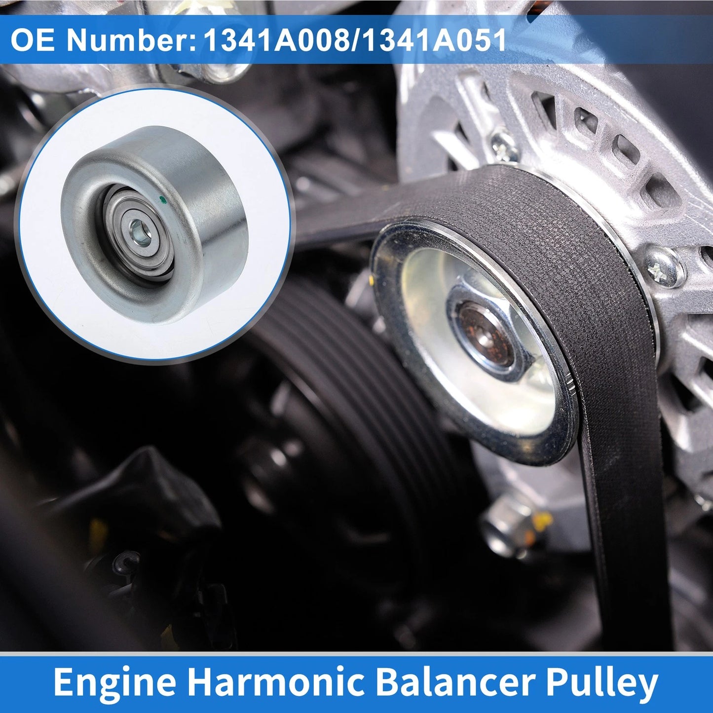 Drive Belt Idler Pulley for Mitsubishi Lancer (2013-2017) 1 Pc