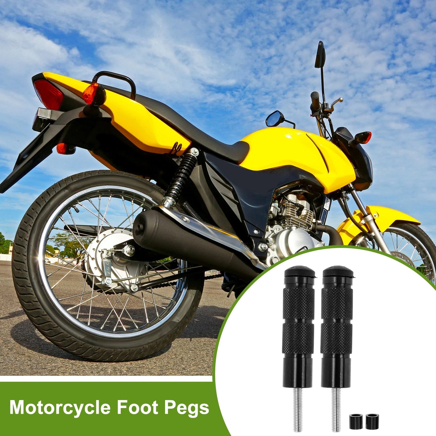 FootPegs 3.5" Black Foot Pedal for Motorcycle