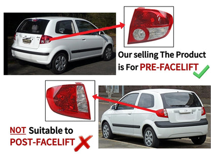 Left & Right Tail Lamps for Hyundai Getz TB (2002-2005)