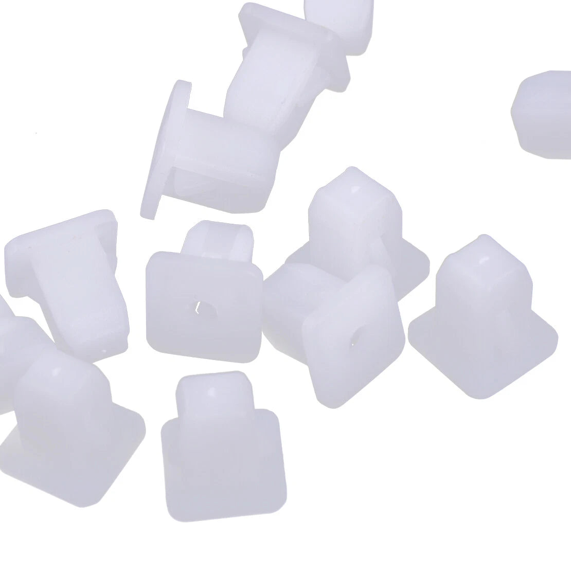 50 x White Square Fender Liner Fastener Rivets for Car (8x8.5mm Hole)