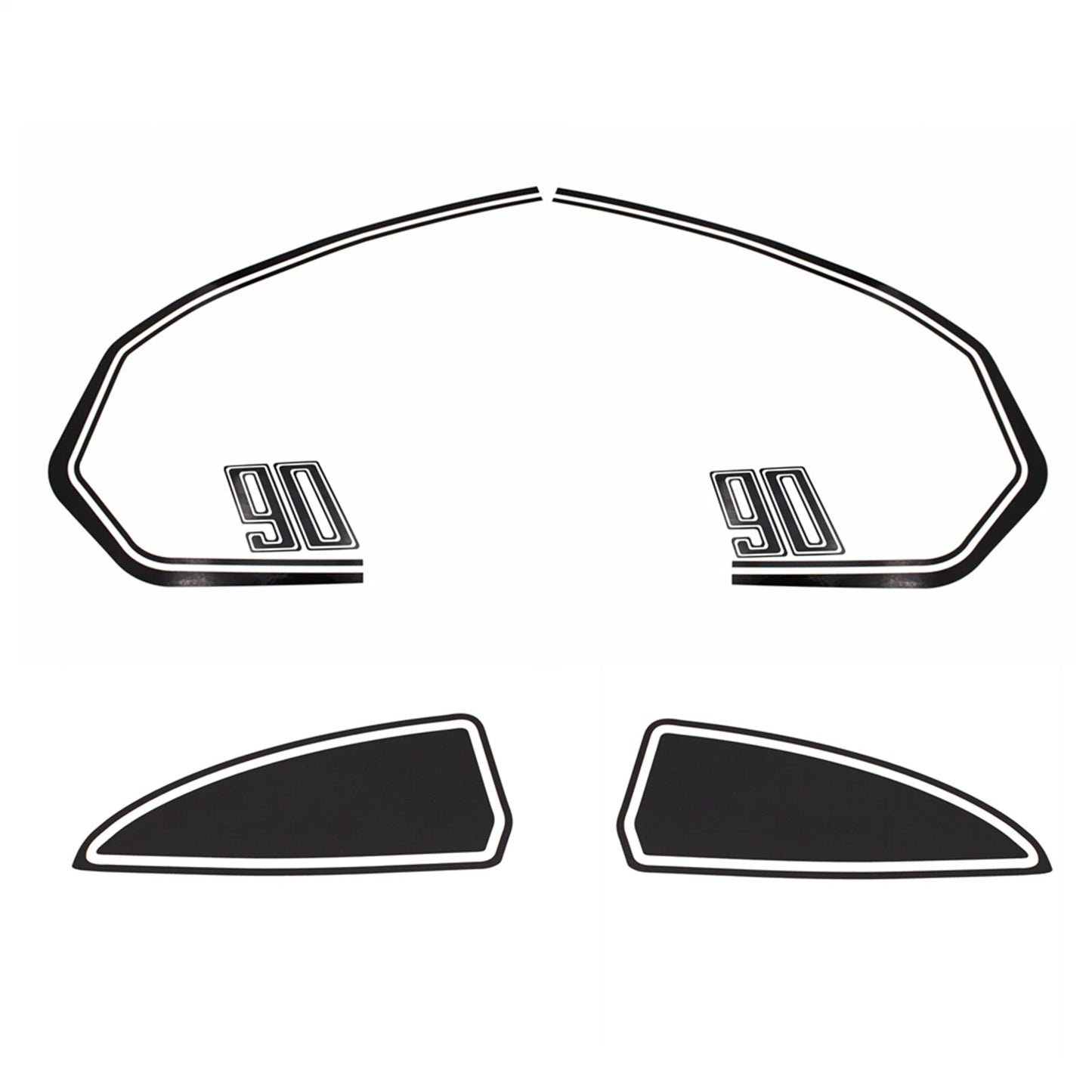 Rear Pillion Seat Cowl for BMW R Nine T Pure (2014-2021) - Black Stickers