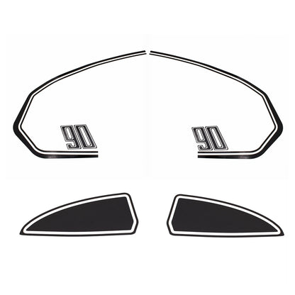Rear Pillion Seat Cowl for BMW R Nine T Pure (2014-2021) - Black Stickers