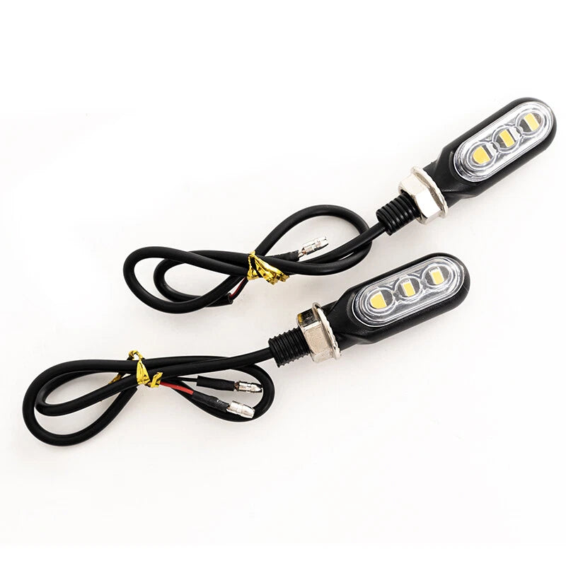 Mini LED Motorcycle Turn Signal Amber Light Blinker Indicator Lamp 2 x  (2015-2023)