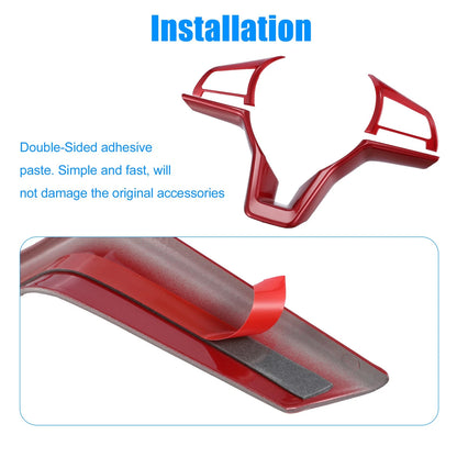 Red ABS Plastic Steering Wheel Cover for Nissan Altima (2019-2022)