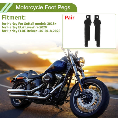 Motorcycle Foot Pegs for Harley Softail Matte Black